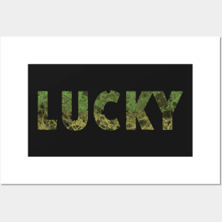 Marble Lucky Green Yellow Posters and Art